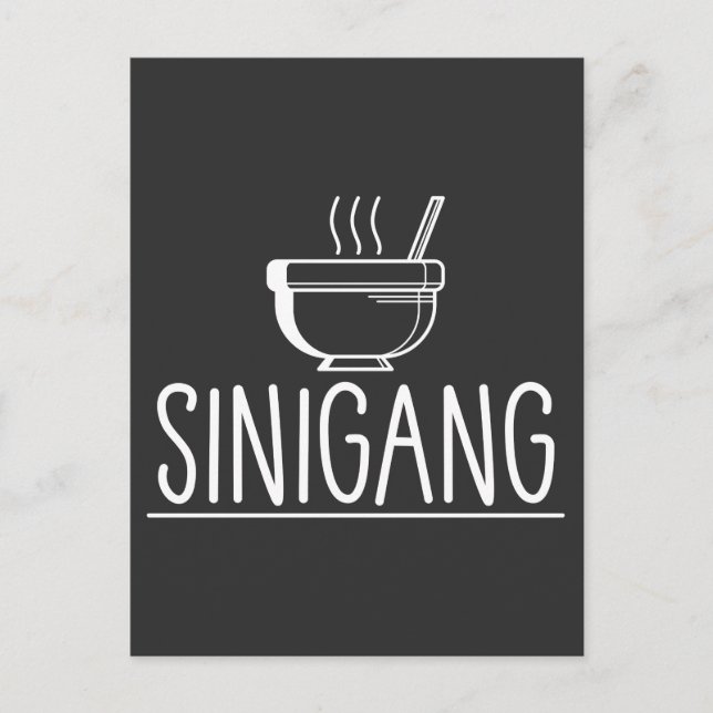 Cartão Postal Sinigang Soup Filipino Cuisine Filipinas Pinoy (Frente)