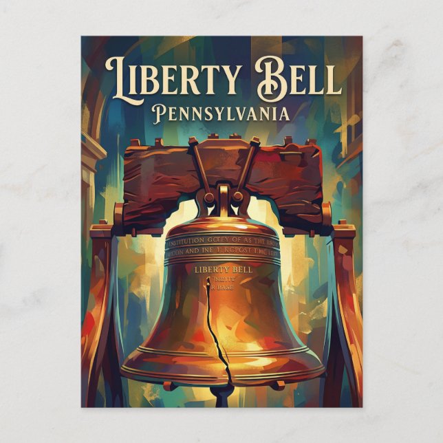 Cartão Postal Sino da Liberdade Pensilvânia (Frente)