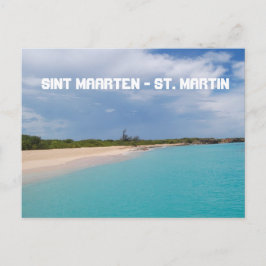 Cartão Postal Sint Maarten - Rua. Martin Beach Scene
