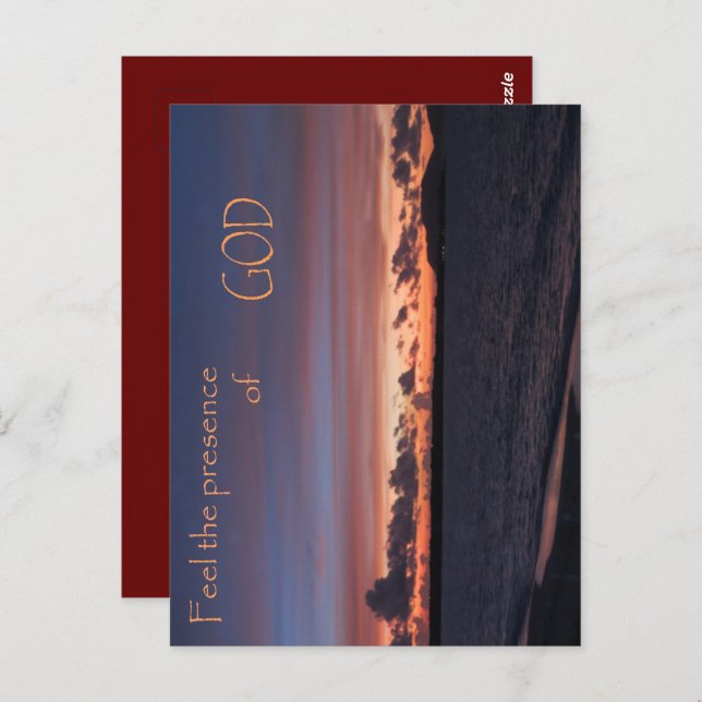 Cartão Postal Sinta a presença de Deus (Frente/Verso)