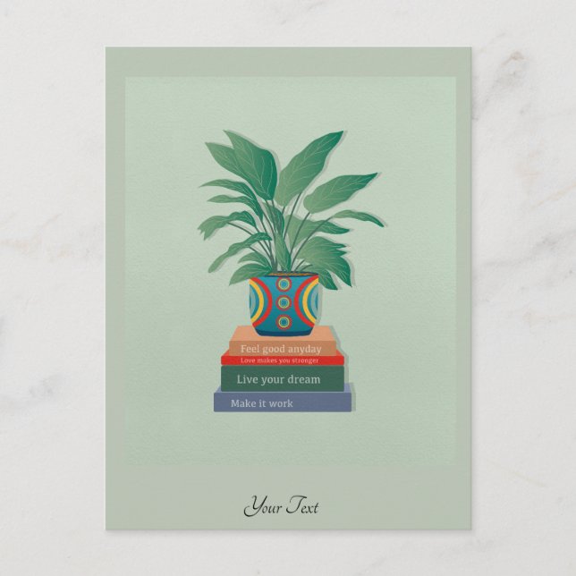 Cartão Postal Sinta-se bem, uma arte de palavras inspiradora no  (Frente)