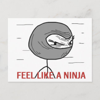 Cartão Postal Sinta-Se Como Um Ninja