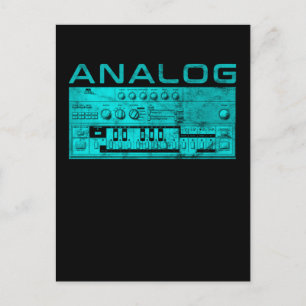 Cartão Postal Sintetização do teclado do sintetizador analógi