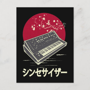 Cartão Postal Sintetização Japonesa Analógica Modular de Teclado
