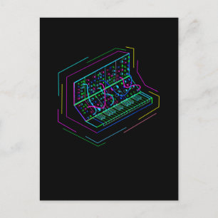 Cartão Postal Sintetizador de Tambor Analógico de Teclado de Si