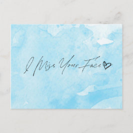 Cartão Postal Sinto Falta Do Seu Rosto