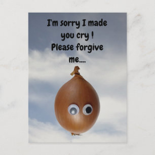 Cartão Postal Sinto muito por tê-lo feito chorar!