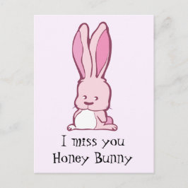 Cartão Postal Sinto sua falta, querida Bunny