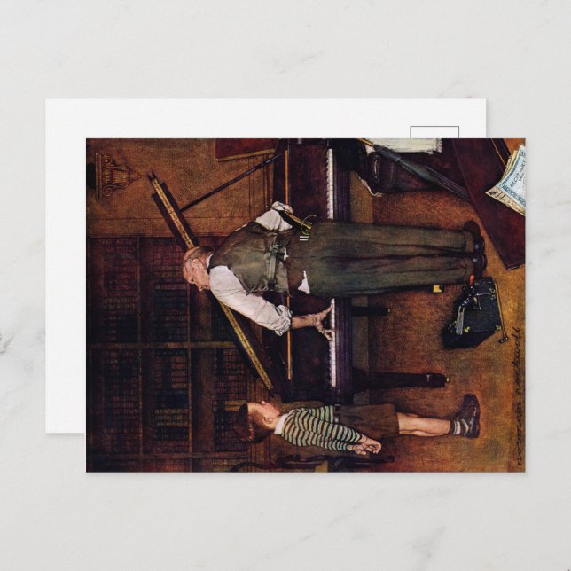 Cartão Postal Sintonizador de Piano (Frente/Verso)