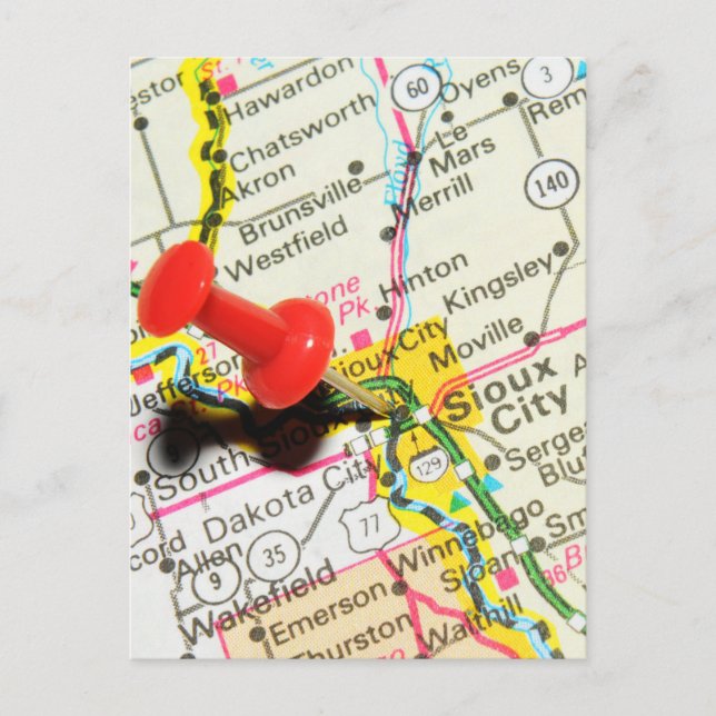 Cartão Postal Sioux City, Iowa (Frente)