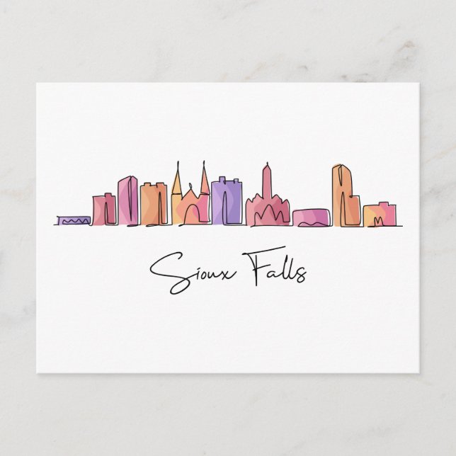 Cartão Postal Sioux Falls DAKOTA DO SUL (Frente)