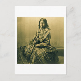 Cartão Postal Sioux Musical Girl Sepia