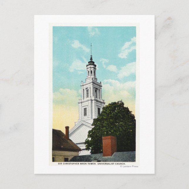 Cartão Postal Sir Christopher Wren Tower View (Frente)