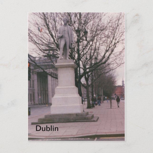 Cartão Postal Sir John Monument, O'Connell Rua, Dublin, Ire (Frente)