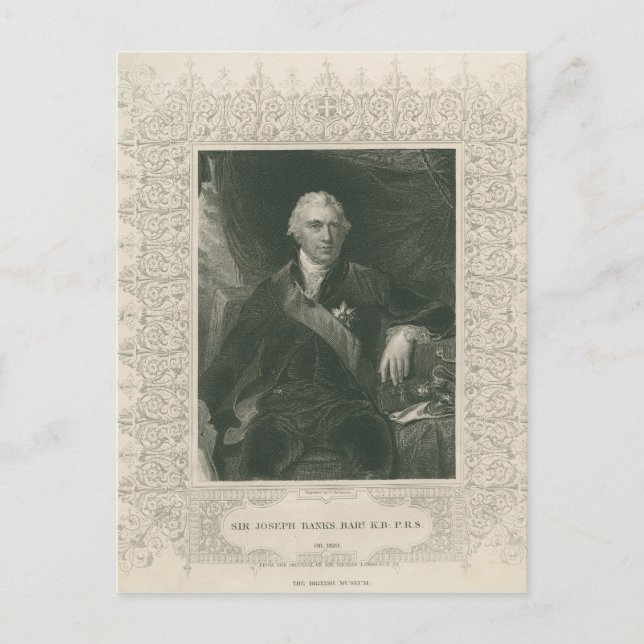 Cartão Postal Sir Joseph Banks (Frente)