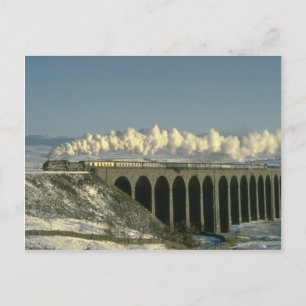 Cartão Postal Sir Lamiel cruza o Viaduto da cabeça de Ribblehea
