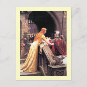 Cartão Postal Sir Lancelot e Guinevere nas Escadas