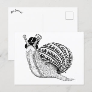 Cartão Postal Sir Peter the Snail