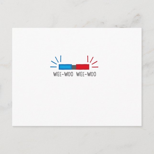 Cartão Postal Siren da Polícia ou Ambulância (Frente)