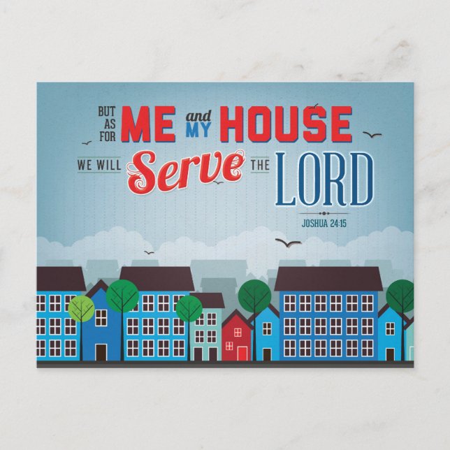 Cartão Postal Sirva o Lord Mousepad - Joshua 24:15 Bíblia Verse (Frente)