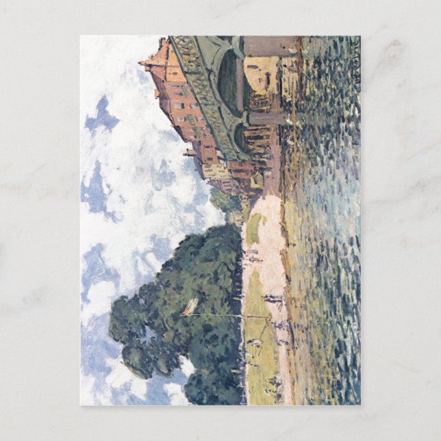 Cartão Postal Sisley, Alfred Br?cke von Hampton Court 1874 Techn (Frente)