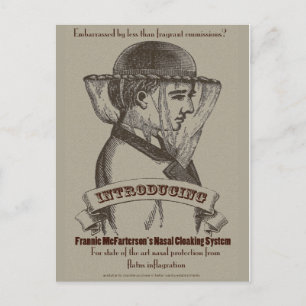 Cartão Postal Sistema de Camuflagem Nasal de Frannie McFarterson