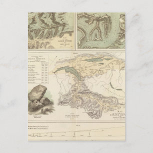 Cartão Postal Sistemas de geleiras de Alpes