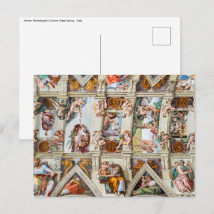 Cartão Postal Sistine Chapel Michelangelo - Vaticano, Roma, Itá