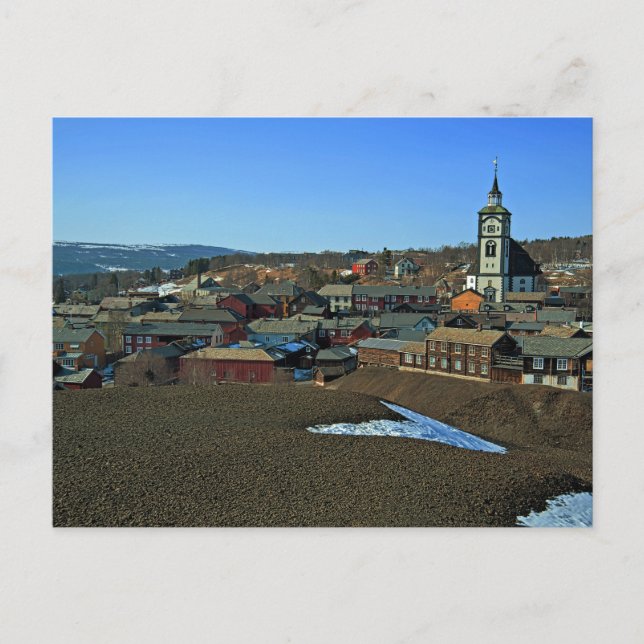 Cartão Postal Site da UNESCO Røros, Noruega (Frente)