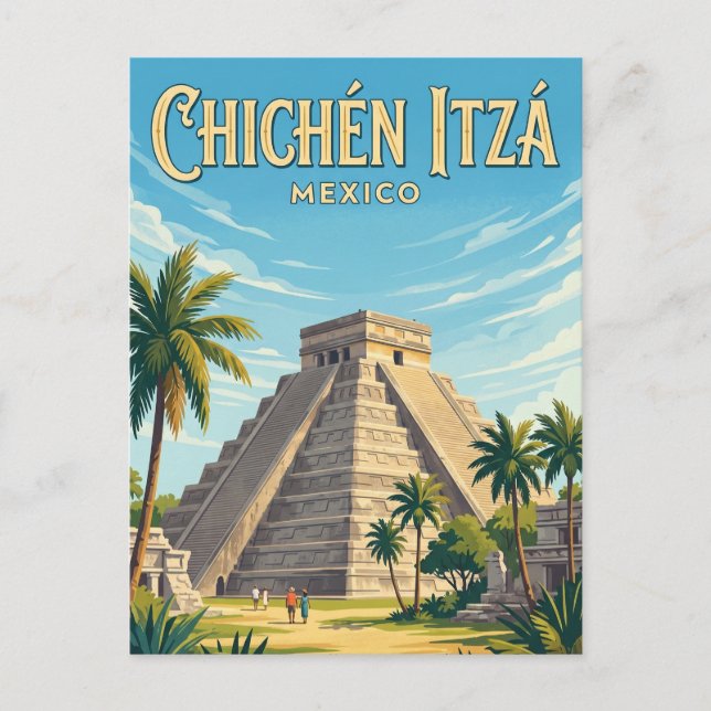 Cartão Postal Sítio Arqueológico de Chichén Itzá México (Frente)