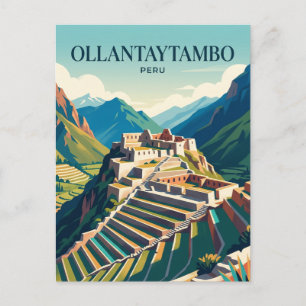 Cartão Postal Sítio Arqueológico de Ollantaytambo Peru