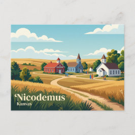 Cartão Postal Sítio Histórico Nacional Nicodemus Kansas