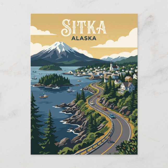Cartão Postal Sitka EUA (Frente)