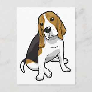 Cartão Postal Sitting Beagle