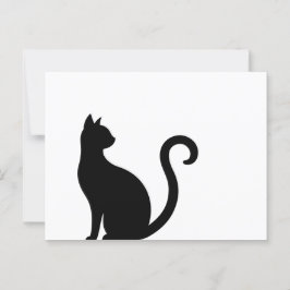 Cartão Postal Sitzende schwarze Katze