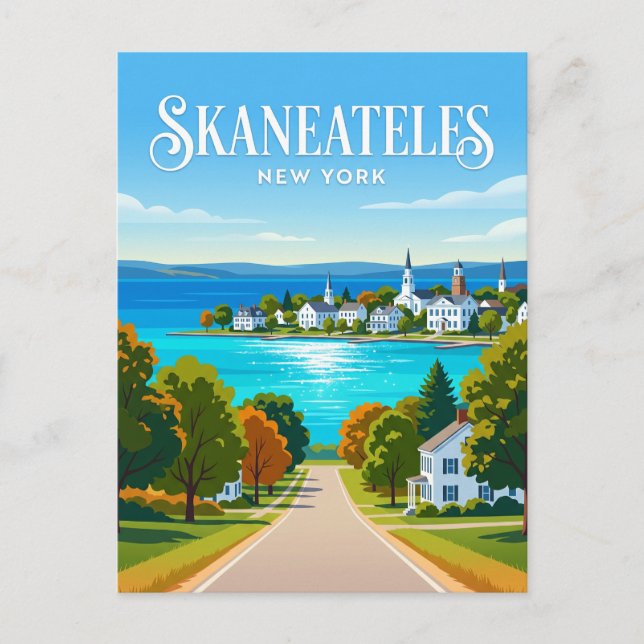 Cartão Postal Skaneateles EUA (Frente)