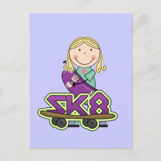 Cartão Postal SKATEBOARDER Extreme Sports - Loura
