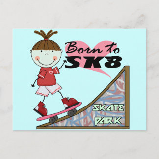 Cartão Postal SKATEBOARDING - Camisetas e presentes para meninas