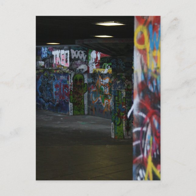 Cartão Postal skatepark de grafite em Londres (Frente)