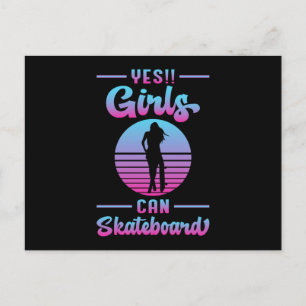 Cartão Postal Skater Girl Sk8 Girls Skateboard Skate Dift Idea