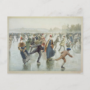 Cartão Postal Skating, publicado por L. Pring e Co.