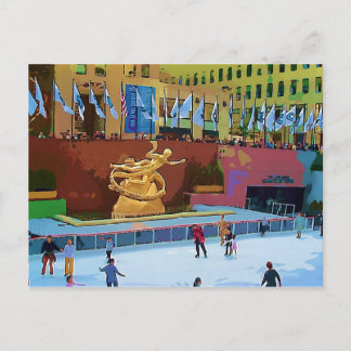 Cartão Postal Skating Rink, Rockefeller Center, New York City