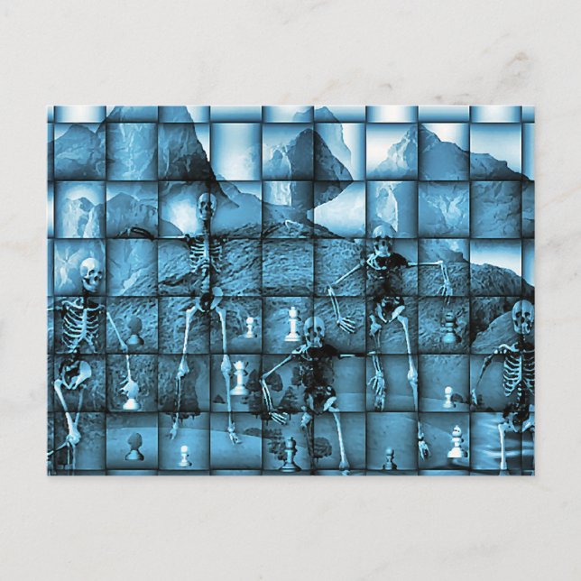 Cartão Postal Skeleton Chess (Frente)