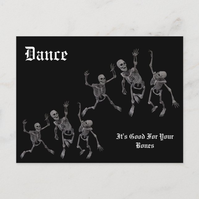 Cartão Postal Skeleton Dance (Frente)