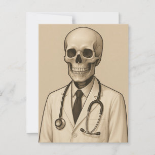 Cartão Postal Skeleton Doctor