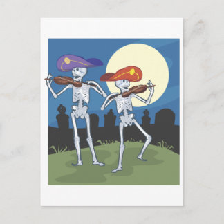 Cartão Postal Skeleton Graveyard