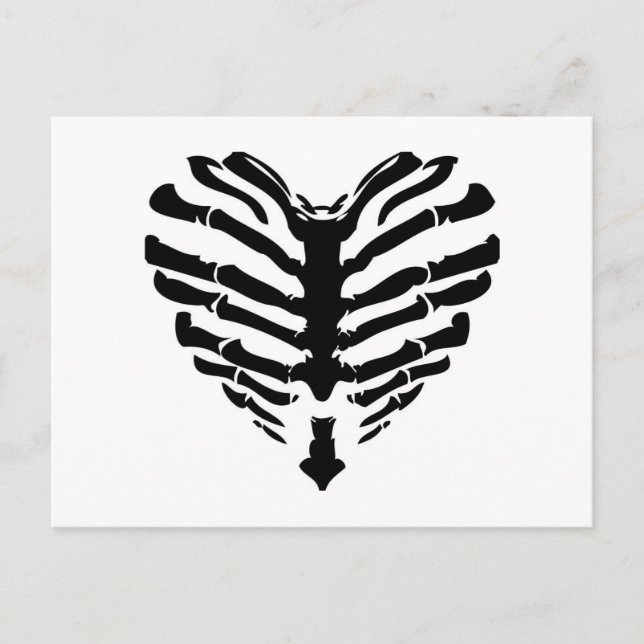 Cartão Postal Skeleton Heart (Frente)