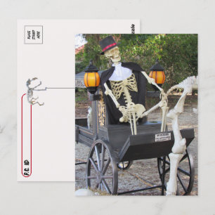 Cartão postal - Skeleton Horse Carraige