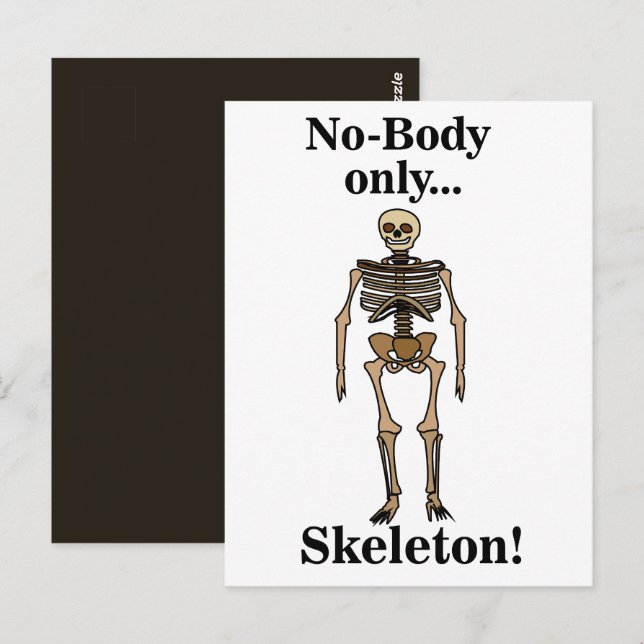 Cartão Postal Skeleton No-Body Funny (Frente/Verso)