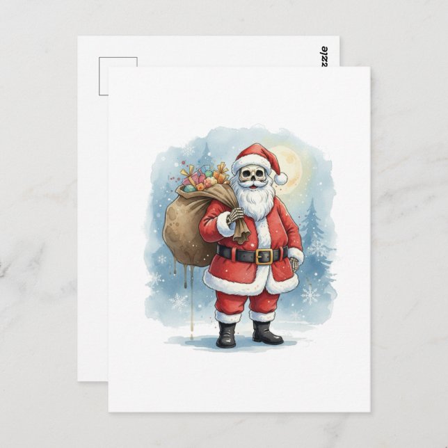 Cartão Postal Skeleton Santa Claus (Frente/Verso)